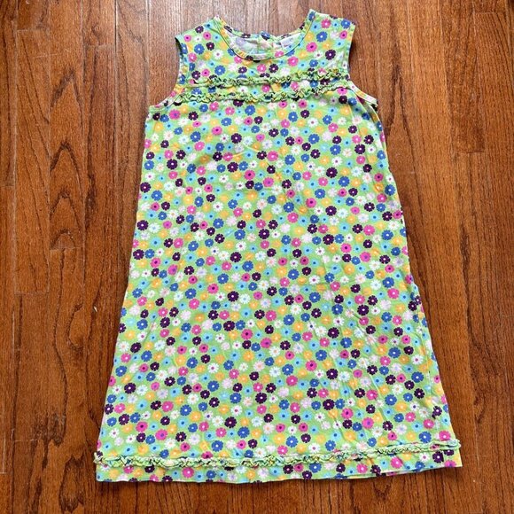 Hanna Anderson Girls Dress 12 Floral Sleeveless Cotton Prairie Gypsy Cottagecore - Picture 9 of 12